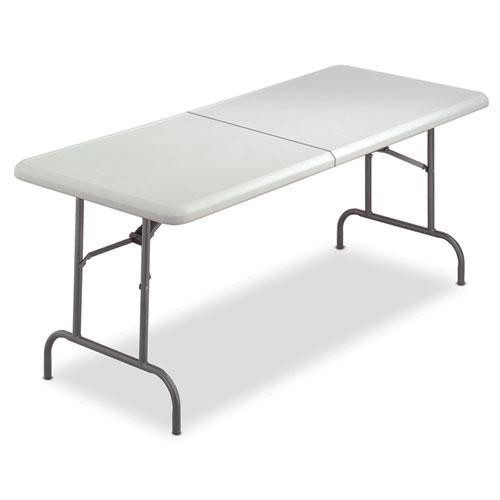 Indestructable Classic Bi-folding Table, Rectangular, 250 Lb Capacity, 60w X 30d X 29h, Platinum