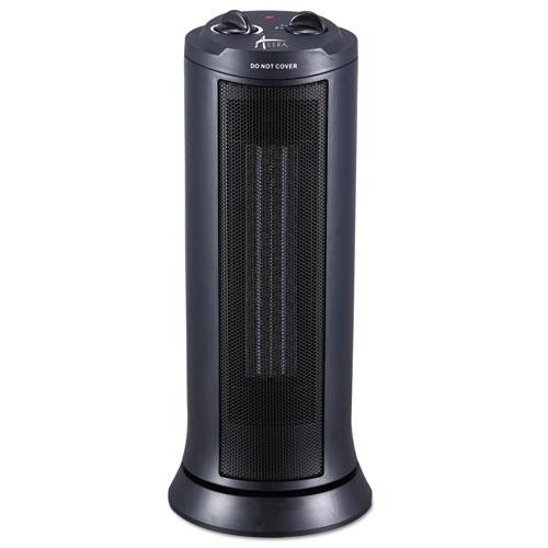 Mini Tower Ceramic Heater, 1,500 W, 7.37 X 7.37 X 17.37, Black