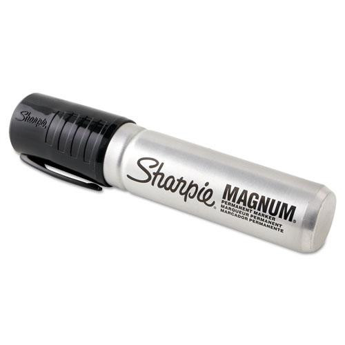 Magnum Permanent Marker, Broad Chisel Tip, Black, Dozen