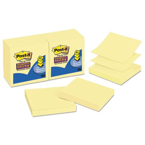 Pop-up 3 X 3 Note Refill, 3" X 3", Canary Yellow, 90 Sheets/pad, 12 Pads/pack