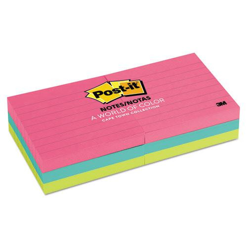 Original Pads In Poptimistic Collection Colors, Note Ruled, 3" X 3", 100 Sheets/pad, 6 Pads/pack