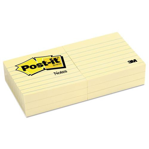 Original Pads In Canary Yellow, Note Ruled, 3" X 3", 100 Sheets/pad, 6 Pads/pack