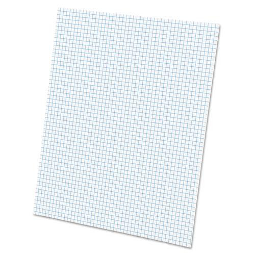 Quadrille Pads, Quadrille Rule (5 Sq/in), 50 White (heavyweight 20 Lb Bond) 8.5 X 11 Sheets