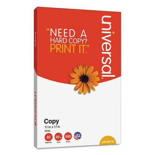 Copy Paper, 92 Bright, 20 Lb Bond Weight, 11 X 17, White, 500 Sheets/ream, 5 Reams/carton