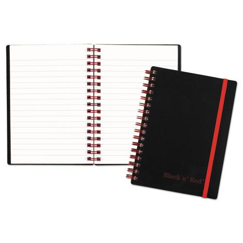 Flexible Cover Twinwire Notebook, Scribzee Compatible, 1 Subject, Wide/legal Rule, Black Cover, 5.88 X 4.13, 70 Sheets