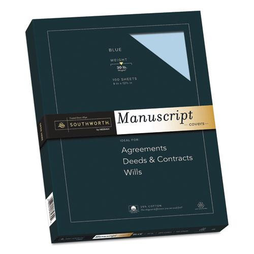 25% Cotton Manuscript Cover, 30 Lb Bond Weight, 9 X 12.5, 100/pack