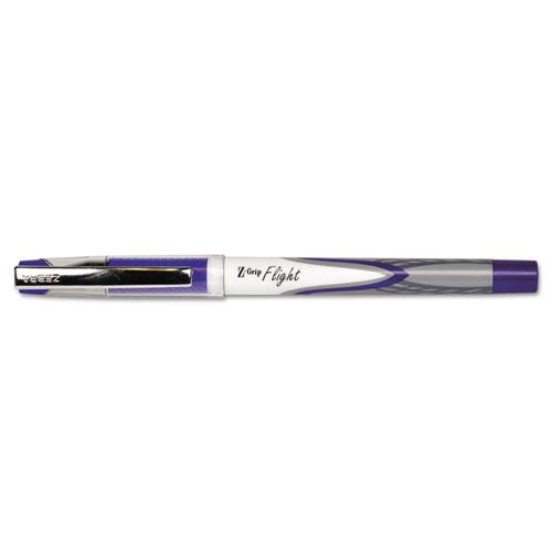Z-grip Flight Ballpoint Pen, Stick, Bold 1.2 Mm, Blue Ink, White/blue Fashion Accents Barrel, 12/pack