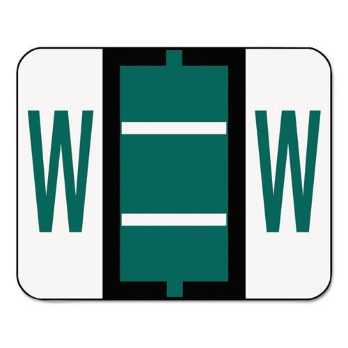 A-z Color-coded End Tab Filing Labels, W, 1 X 1.25, White, 500/roll