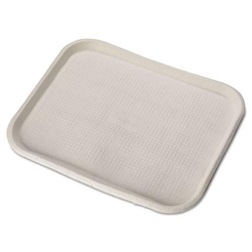 Savaday Molded Fiber Food Trays, 1-compartment, 14 X 18, White, Paper, 100/carton