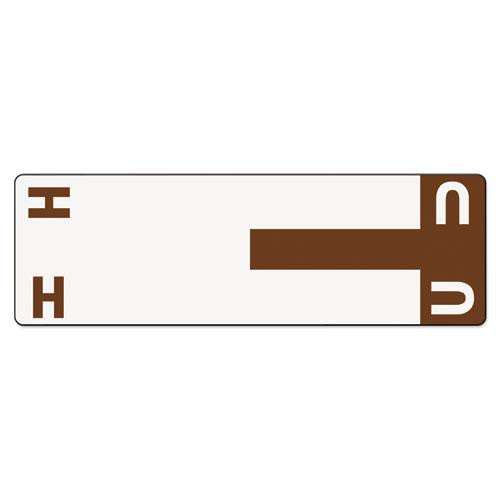 Alphaz Color-coded First Letter Combo Alpha Labels, H/u, 1.16 X 3.63, Dark Brown/white, 5/sheet, 20 Sheets/pack