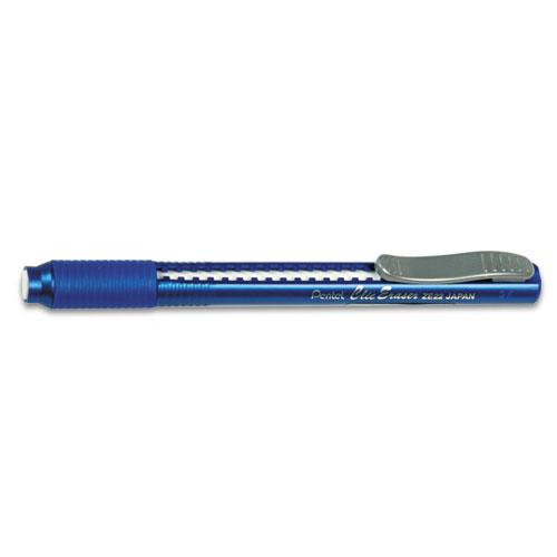 Clic Eraser Grip Eraser, For Pencil Marks, White Eraser, Blue Barrel
