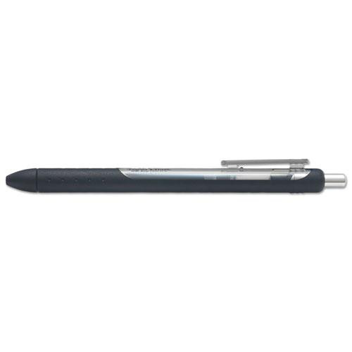 Inkjoy Gel Pen, Retractable, Micro 0.5 Mm, Black Ink, Black Barrel, Dozen