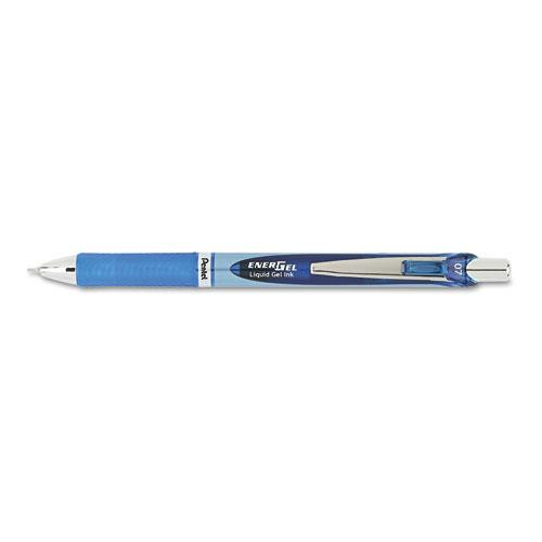 Energel Rtx Gel Pen, Retractable, Medium 0.7 Mm Needle Tip, Blue Ink, Blue/gray Barrel