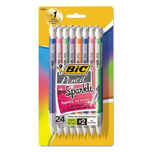 Xtra-sparkle Mechanical Pencil Value Pack, 0.7 Mm, Hb (#2.5), Black Lead, Assorted Barrel Colors, 24/pack