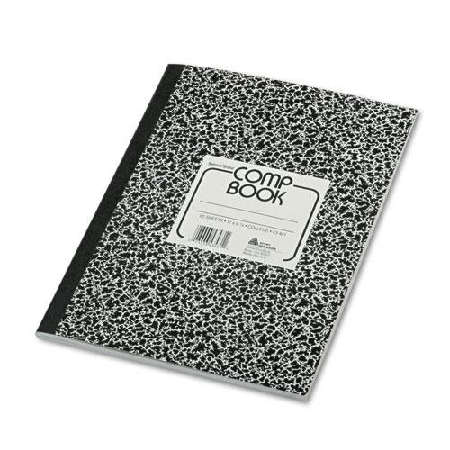 Composition Book, Medium/college Rule, Black Marble Cover, 11 X 8.38, 80 Sheets