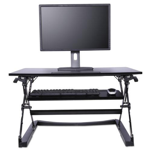 Adaptivergo Two-tier Sit-stand Lifting Workstation, 35.12" X 31.1" X 5.91" To 19.69", Black