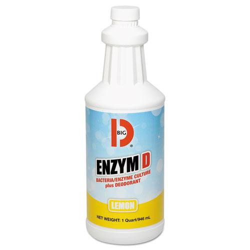Enzym D Digester Liquid Deodorant, Lemon, 32 Oz Bottle, 12/carton