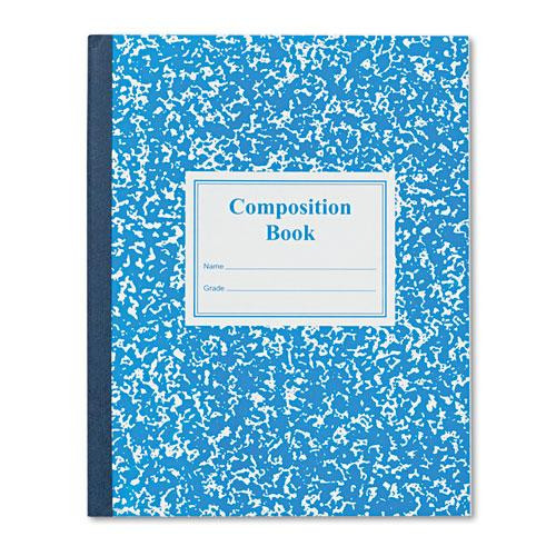 Grade School Ruled Composition Book, Manuscript Format, Blue Cover, 9.75 X 7.75, 50 Sheets