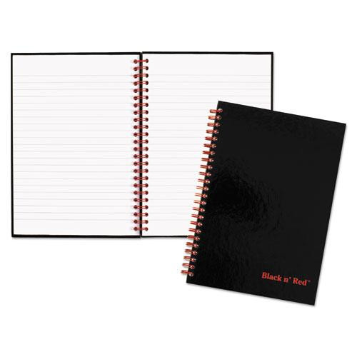 Hardcover Twinwire Notebook, Scribzee Compatible, 1 Subject, Wide/legal Rule, Black Cover, 8.25 X 5.88, 70 Sheets