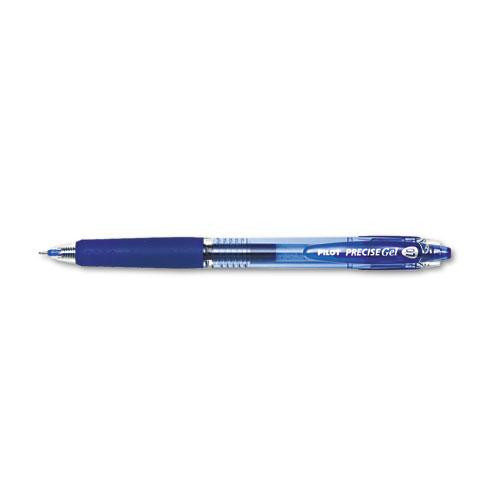 Precise Gel Begreen Gel Pen, Retractable, Fine 0.7 Mm, Blue Ink, Blue Barrel, Dozen