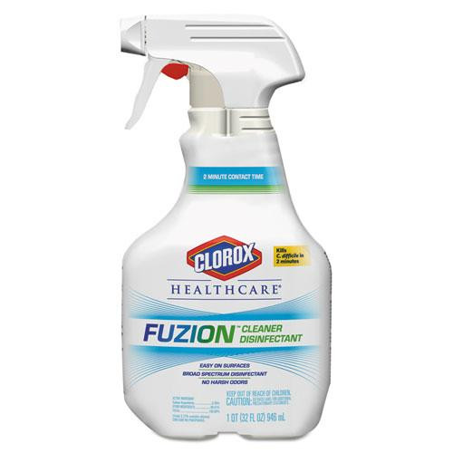 Fuzion Cleaner Disinfectant, Unscented, 32 Oz Spray Bottle, 9/carton
