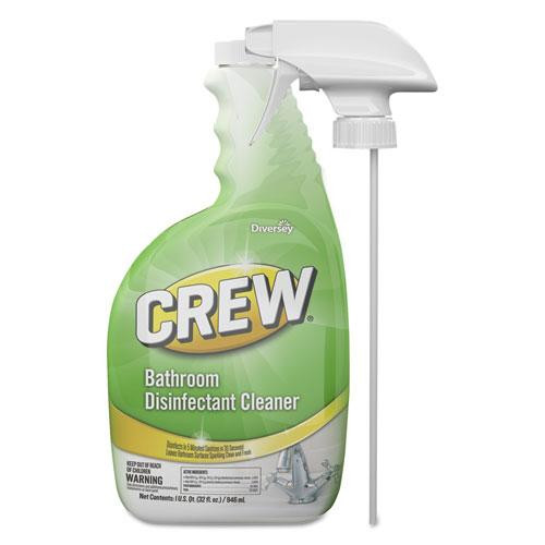 Crew Bathroom Disinfectant Cleaner, Floral Scent, 32 Oz Spray Bottle, 4/carton