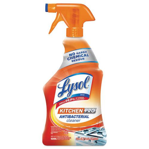 Kitchen Pro Antibacterial Cleaner, Citrus Scent, 22 Oz Spray Bottle, 9/carton