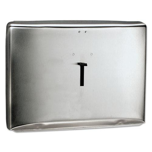 Personal Seat Cover Dispenser, 16.6 X 2.5 X 12.3, Stainless Steel