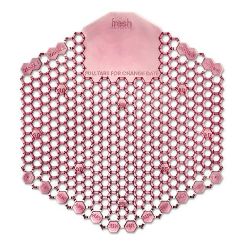 Wave 3d Urinal Deodorizer Screen, Spiced Apple Scent, Red, 10/box