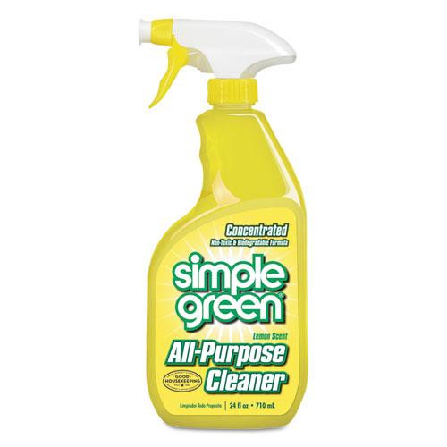 Industrial Cleaner And Degreaser, Concentrated, Lemon, 24 Oz Spray Bottle, 12/carton
