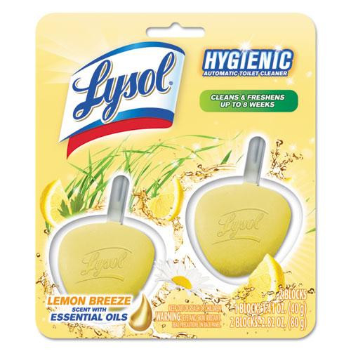 Hygienic Automatic Toilet Bowl Cleaner, Lemon Breeze, 2/pack
