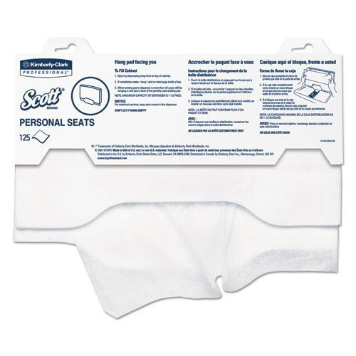 Personal Seats Sanitary Toilet Seat Covers, 15 X 18, White, 125/pack, 24 Packs/carton