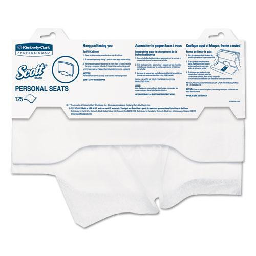 Personal Seats Sanitary Toilet Seat Covers, 15 X 18, White, 125/pack
