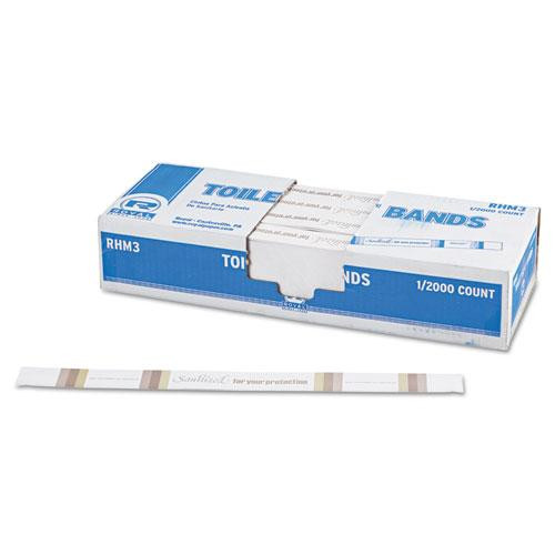 Toilet Seat Bands, Brown/white, 2,000/carton