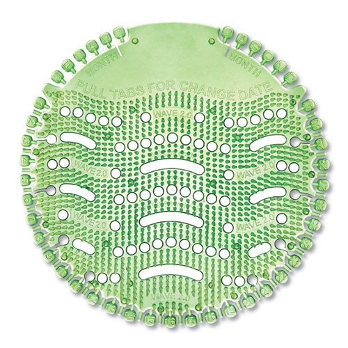 The Wave Urinal Deodorizer, Urinal Screens, Herbal Mint Scent, 58 G, 10/box, 6 Boxes/carton
