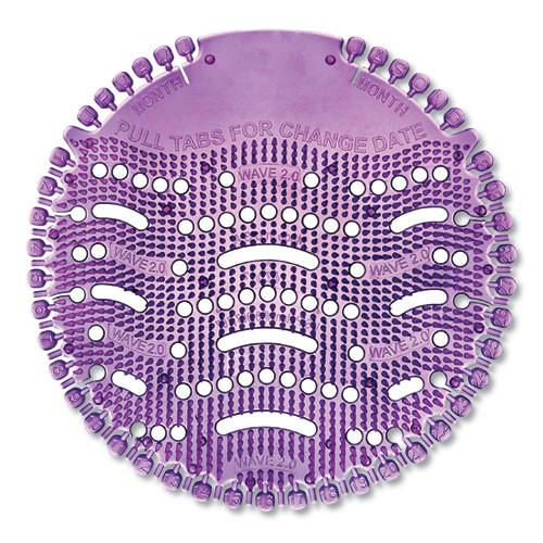 The Wave Urinal Deodorizer, Urinal Screens, Fabulous Scent, 58 G, Purple, 10/box, 6 Boxes/carton