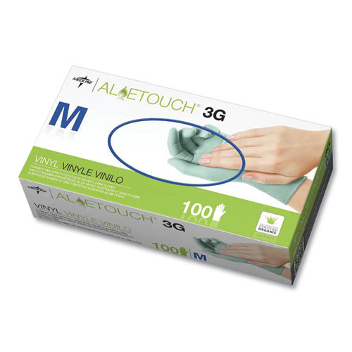 Aloetouch 3g Synthetic Exam Gloves - Ca Only, Green, Medium, 100/box