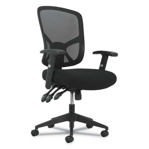 1-twenty-one High-back Task Chair, Supports Up To 250 Lb, 16" To 19" Seat Height, Black
