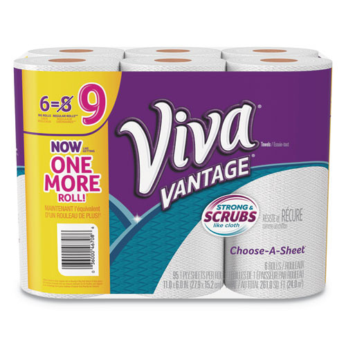 Multi-surface Cloth Choose-a-sheet Kitchen Roll Paper Towels 2-ply, 11 X 5.9, White, 83/roll, 6 Rolls/pack, 4 Packs/carton