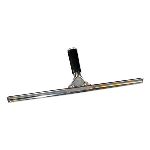 Stainless Steel Window Squeegee, 18" Wide Blade, 3" Handle