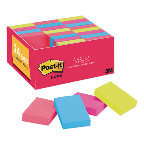 Original Pads In Poptimistic Colors, Value Pack, 1.38" X 1.88", 100 Sheets/pad, 24 Pads/pack