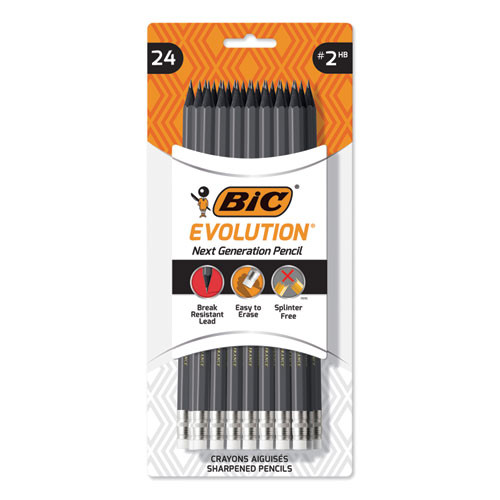 Pencil,evolution,24/pk,gy
