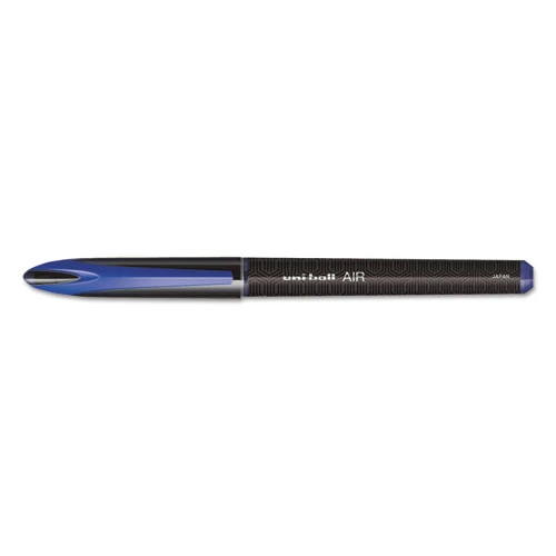 Air Porous Roller Ball Pen, Stick, Medium 0.7 Mm, Blue Ink, Black Barrel, Dozen