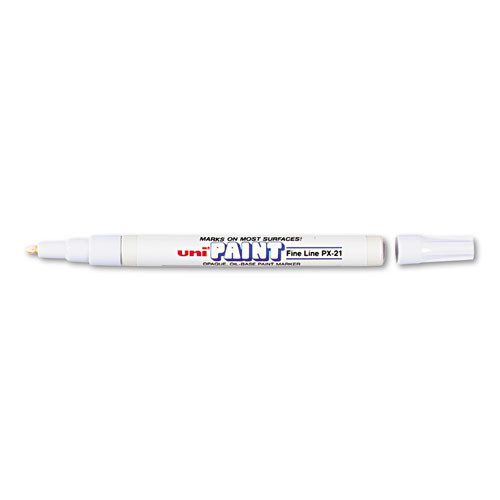 Permanent Marker, Fine Bullet Tip, White