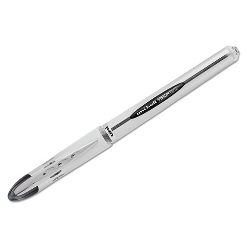 Vision Elite Roller Ball Pen, Stick, Bold 0.8 Mm, Black Ink, White/black Barrel