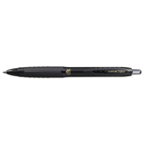 307 Gel Pen, Retractable, Micro 0.5 Mm, Black Ink, Black Barrel, Dozen
