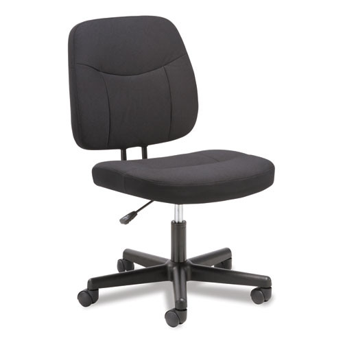 4-oh-one Mid-back Armless Task Chair, Supports Up To 250 Lb, 15.94" To 20.67" Seat Height, Black