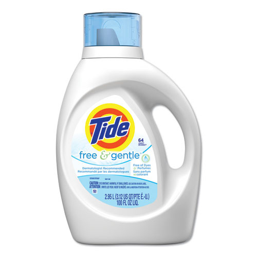Free And Gentle Liquid Laundry Detergent, 64 Loads, 92 Oz Bottle, 4/carton