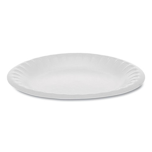 Placesetter Satin Non-laminated Foam Dinnerware, Plate, 6" Dia, White, 1,000/carton