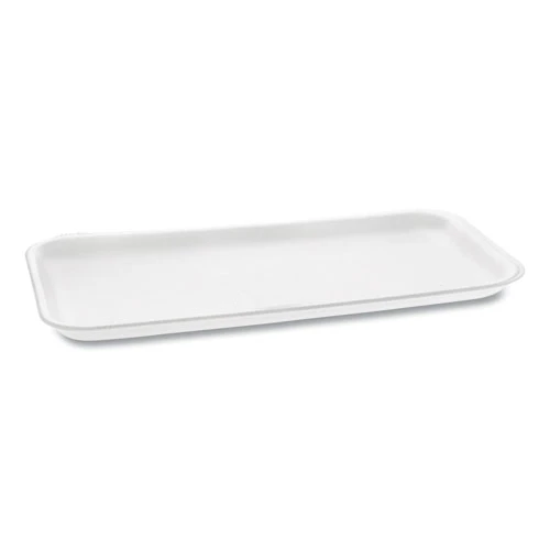 Supermarket Tray, #10s, 10.75 X 5.7 X 0.65, White, Foam, 500/carton